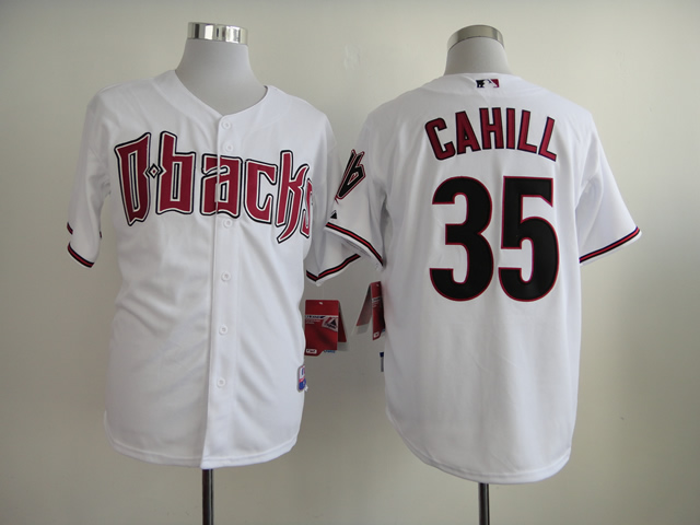 Men Arizona Diamondback #35 Cahill White MLB Jerseys->arizona diamondback->MLB Jersey